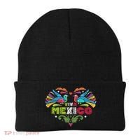 Proud Mexican Flag Peacock Animal Gift Viva Mexico Beanie thumb 0