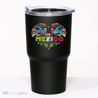 Proud Mexican Flag Peacock Animal Gift Viva Mexico Tumbler thumb 0