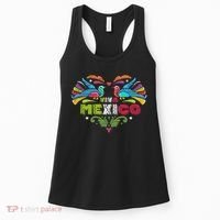 Proud Mexican Flag Peacock Animal Gift Viva Mexico Women's Tank Top thumb 0