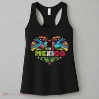 Proud Mexican Flag Peacock Animal Gift Viva Mexico Women's Tank Top thumb 3