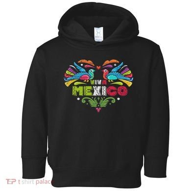 Proud Mexican Flag Peacock Animal Gift Viva Mexico Toddler Hoodie