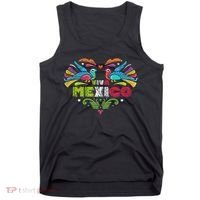 Proud Mexican Flag Peacock Animal Gift Viva Mexico Tank Top thumb 0