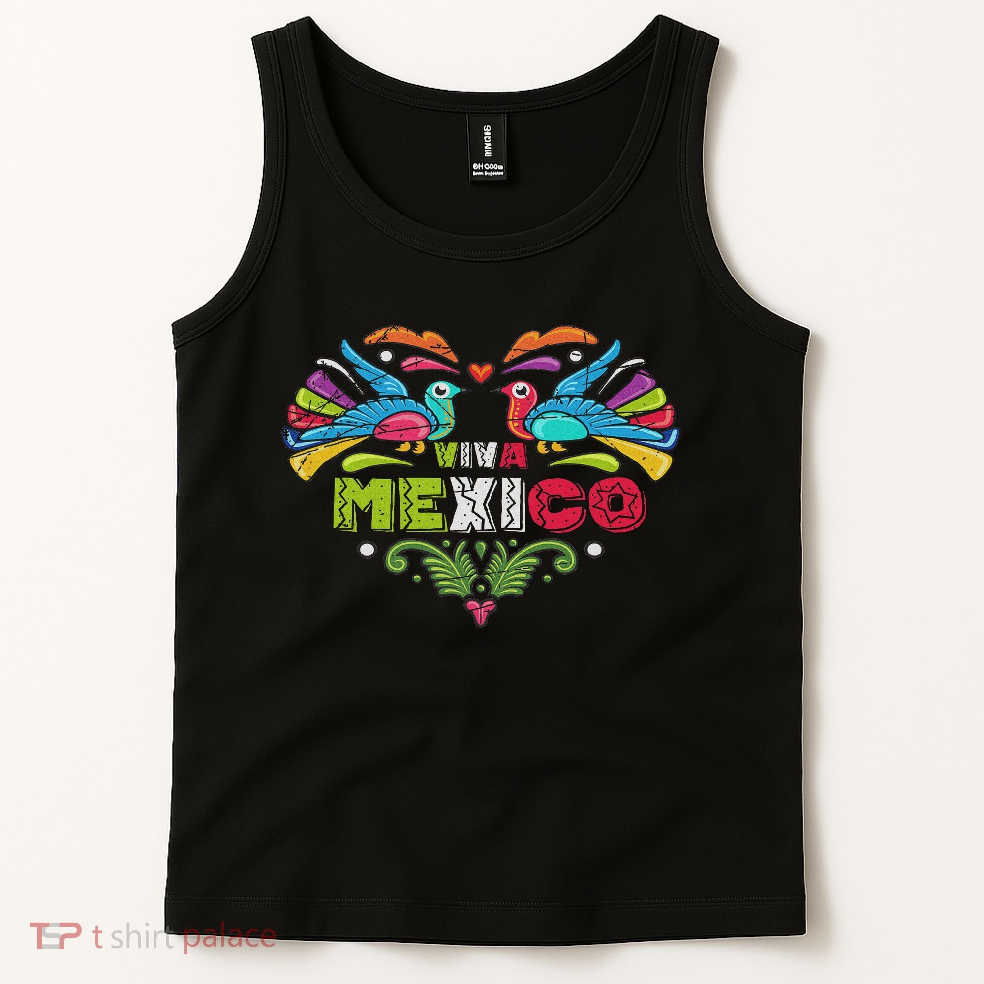 Proud Mexican Flag Peacock Animal Gift Viva Mexico Tank Top