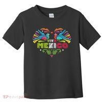 Proud Mexican Flag Peacock Animal Gift Viva Mexico Toddler T-Shirt thumb 0