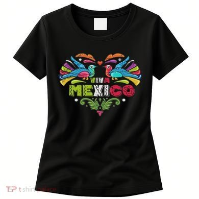 Proud Mexican Flag Peacock Animal Gift Viva Mexico Women's T-Shirt