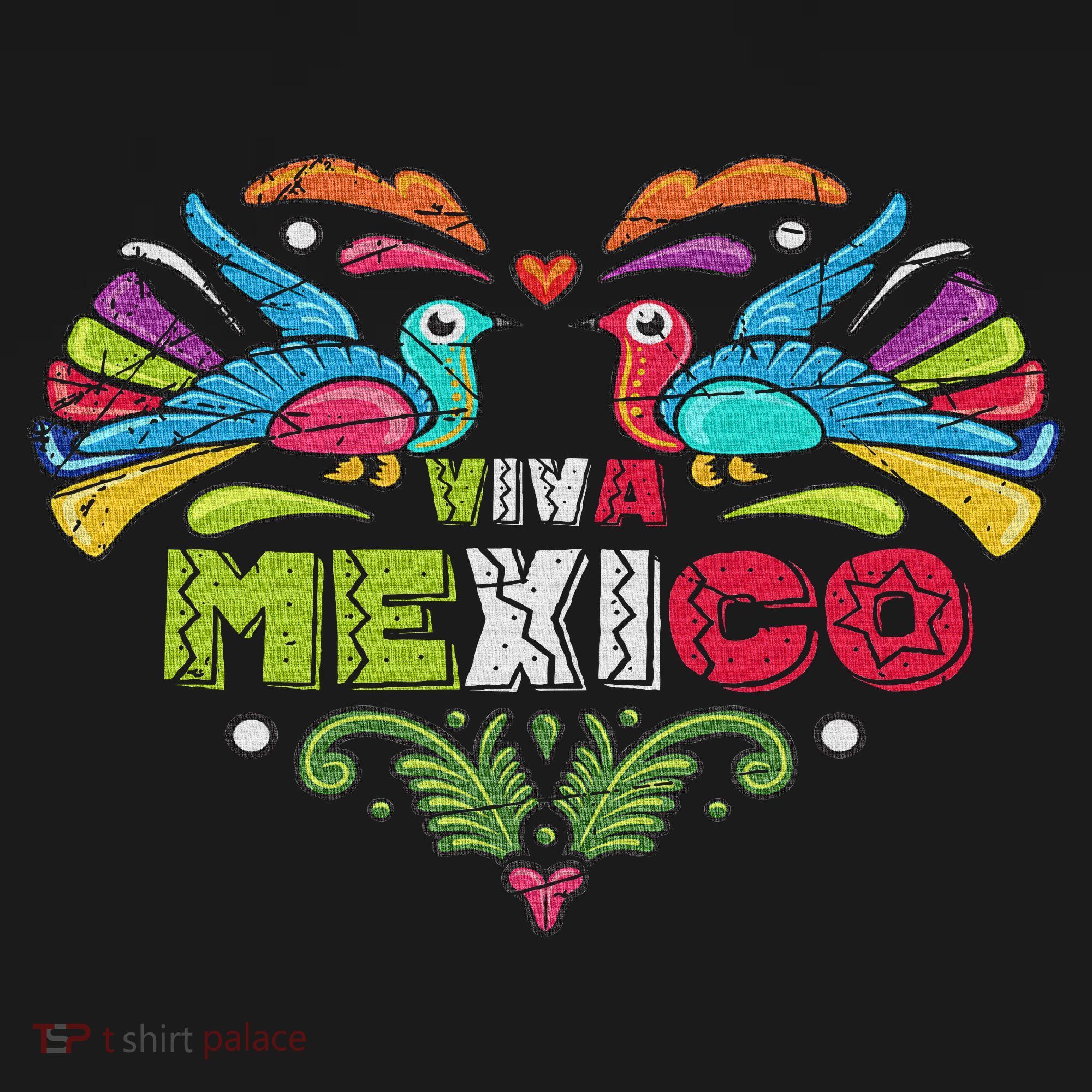 Proud Mexican Flag Peacock Animal Gift Viva Mexico Women's T-Shirt