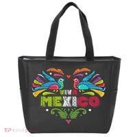 Proud Mexican Flag Peacock Animal Gift Viva Mexico Tote Bag thumb 0