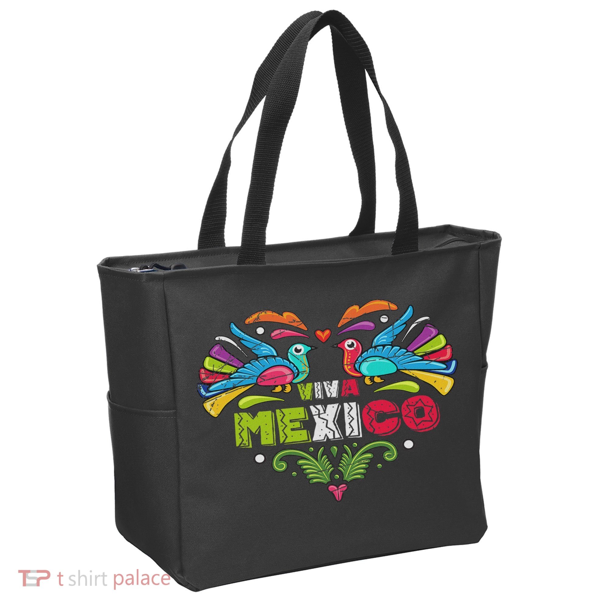 Proud Mexican Flag Peacock Animal Gift Viva Mexico Tote Bag