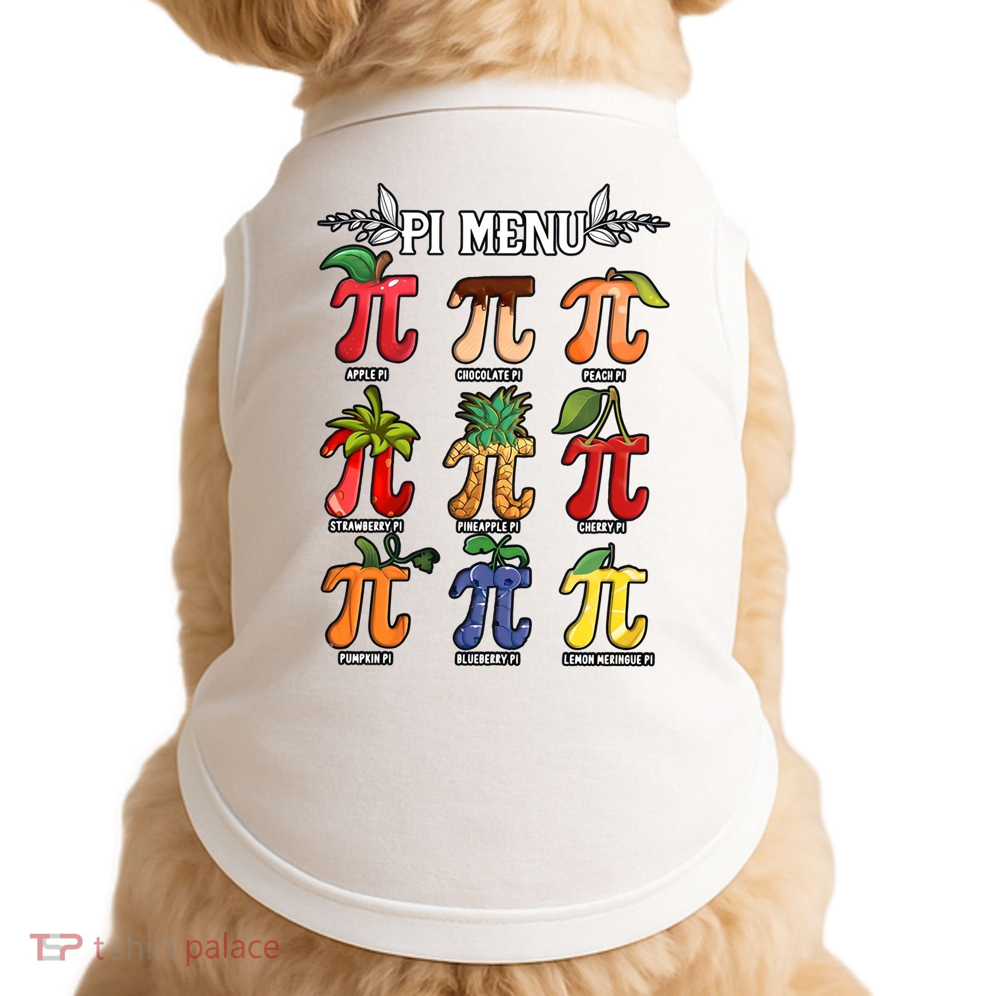 Pi Menu Funny Happy Pi Day For Fruits Loverr Pi Symbol Teacher Math Lover Doggie Tank