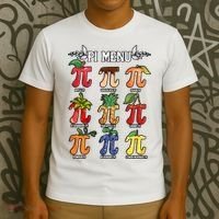 Pi Menu Funny Happy Pi Day For Fruits Loverr Pi Symbol Teacher Math Lover T-Shirt thumb 3