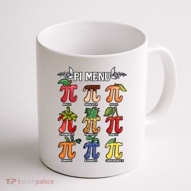 Pi Menu Funny Happy Pi Day For Fruits Loverr Pi Symbol Teacher Math Lover Coffee Mug back
