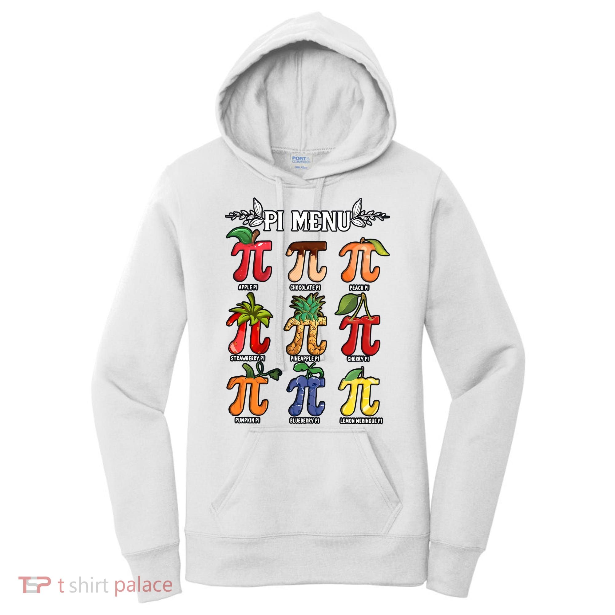 Pi Menu Funny Happy Pi Day For Fruits Loverr Pi Symbol Teacher Math Lover Women's Hoodie