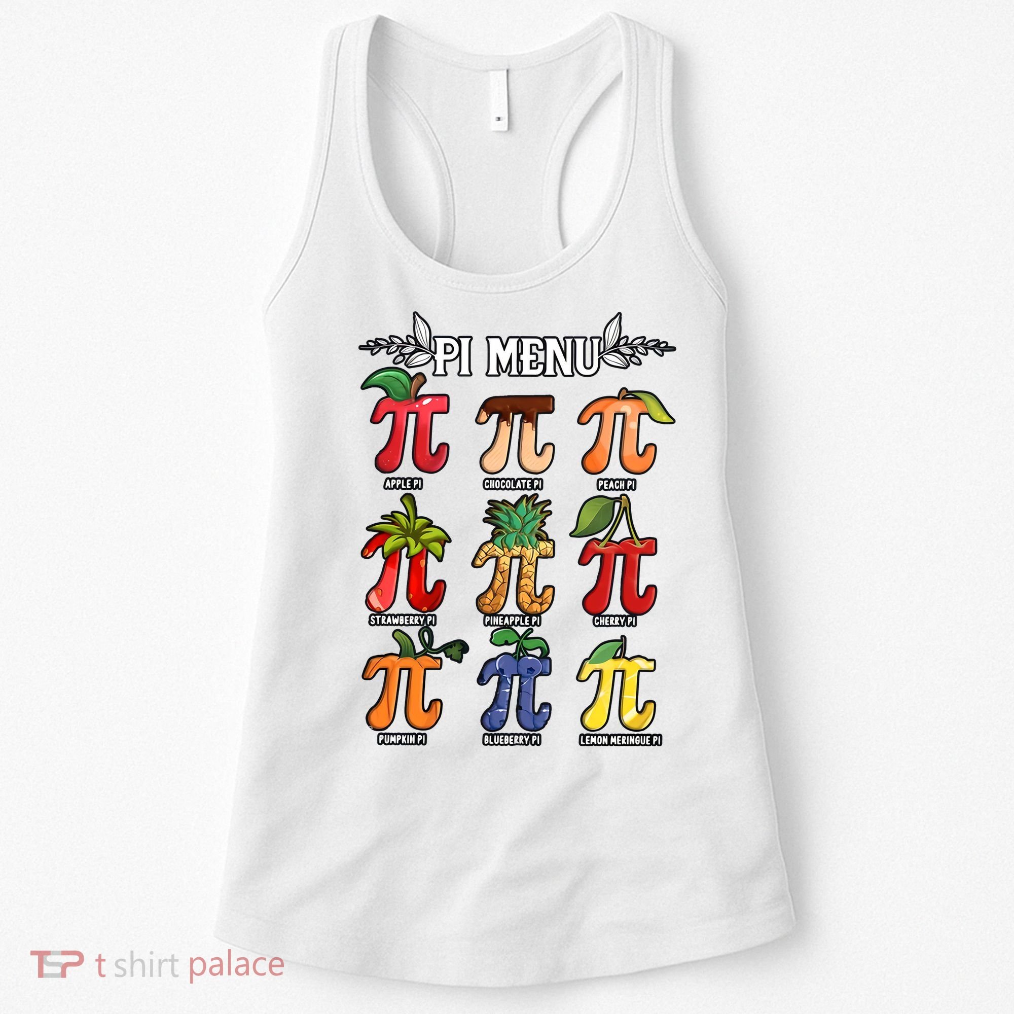 Pi Menu Funny Happy Pi Day For Fruits Loverr Pi Symbol Teacher Math Lover Women's Tank Top