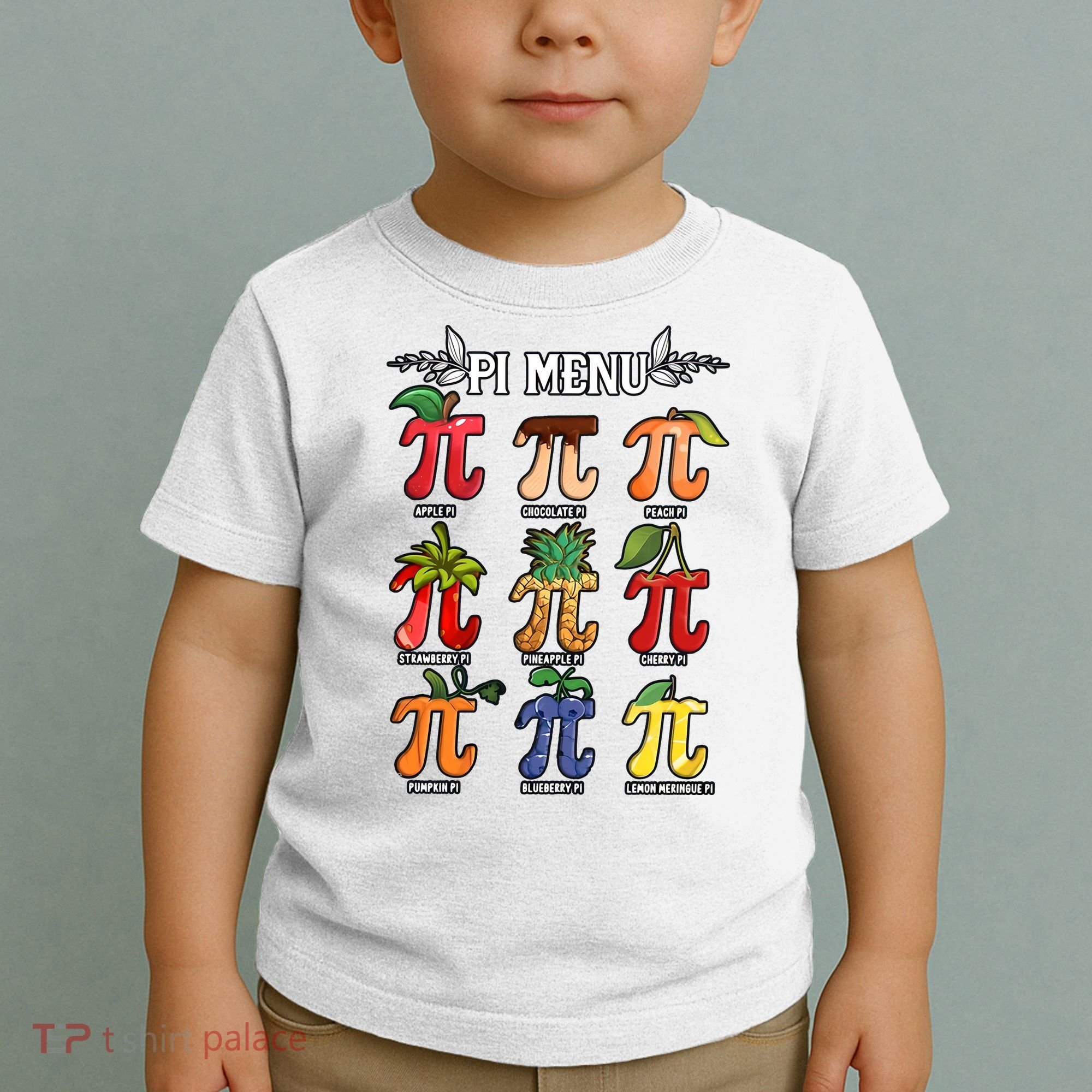 Pi Menu Funny Happy Pi Day For Fruits Loverr Pi Symbol Teacher Math Lover Toddler T-Shirt