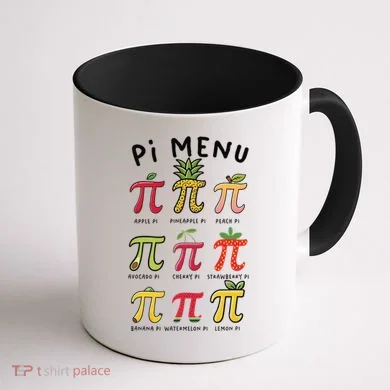 Pie Menu Funny Pi Day Pi 3 Coffee Mug back