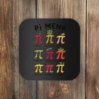 Pie Menu Funny Pi Day Pi 3 Coaster thumb 0