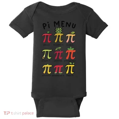 Pie Menu Funny Pi Day Pi 3 Baby Bodysuit
