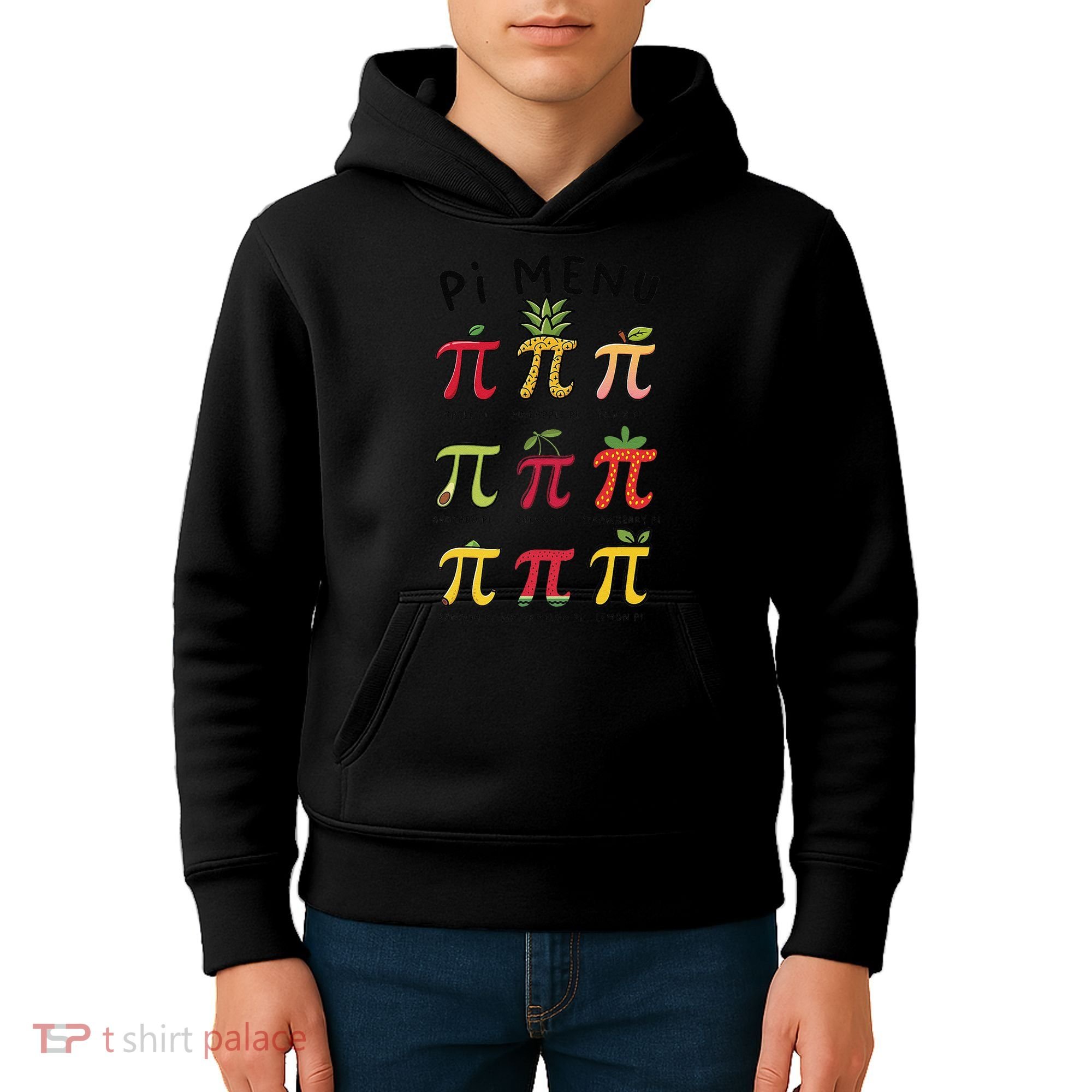 Pie Menu Funny Pi Day Pi 3 Kids Hoodie
