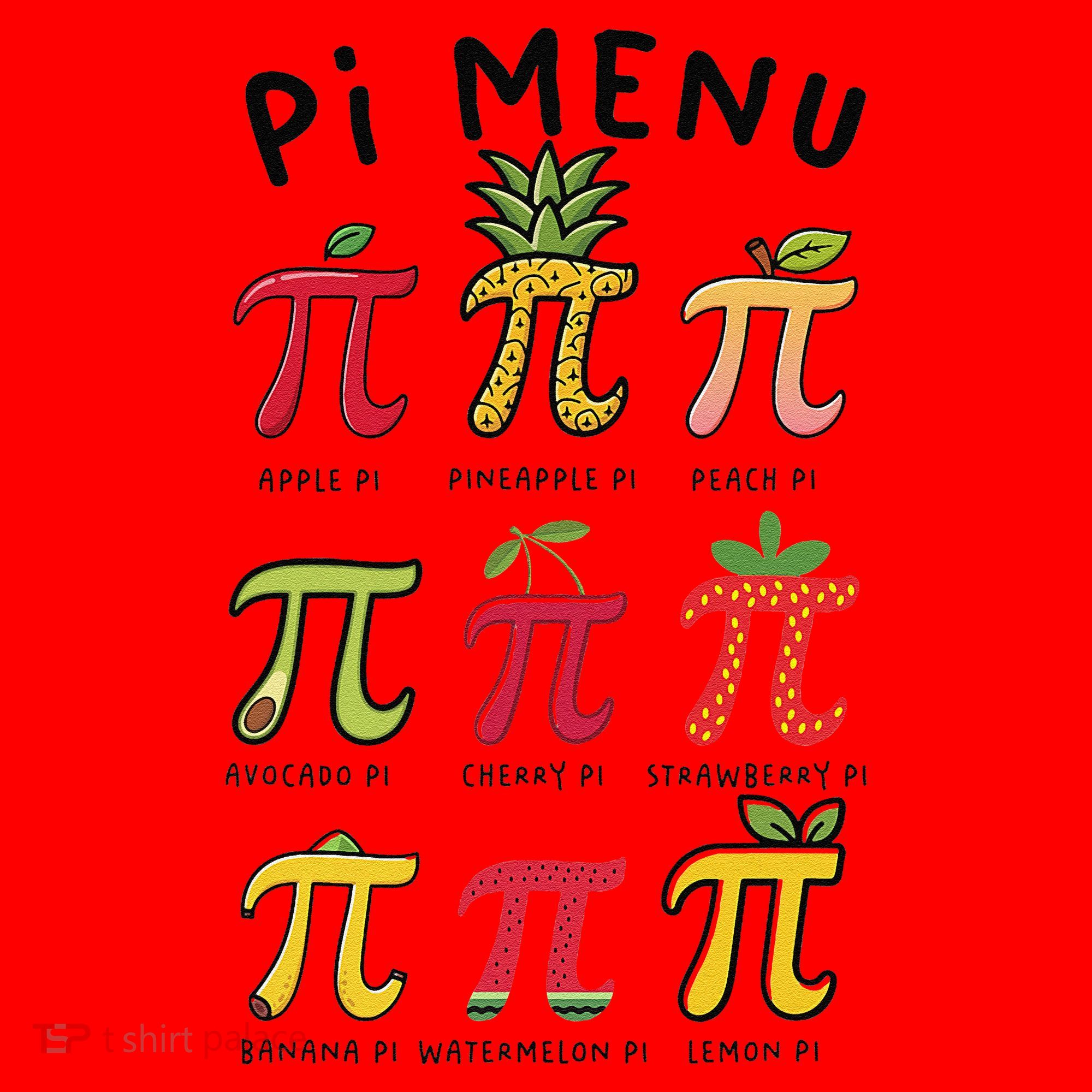 Pie Menu Funny Pi Day Pi 3 Santa Hat
