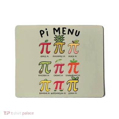 Pie Menu Funny Pi Day Pi 3 Mousepad
