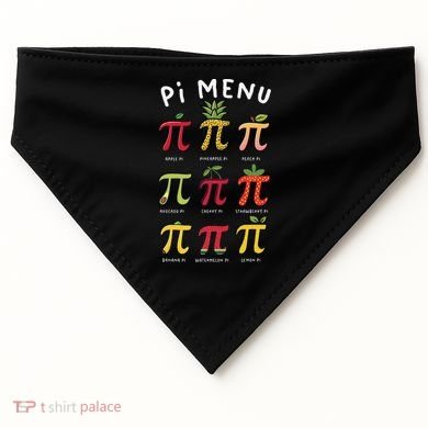 Pie Menu Funny Pi Day Pi 3 USA-Made Doggie Bandana