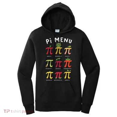Pie Menu Funny Pi Day Pi 3 Women's Hoodie