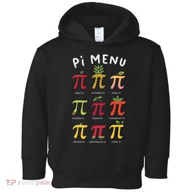 Pie Menu Funny Pi Day Pi 3 Toddler Hoodie