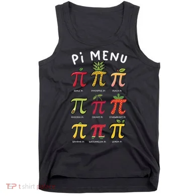 Pie Menu Funny Pi Day Pi 3 Tank Top