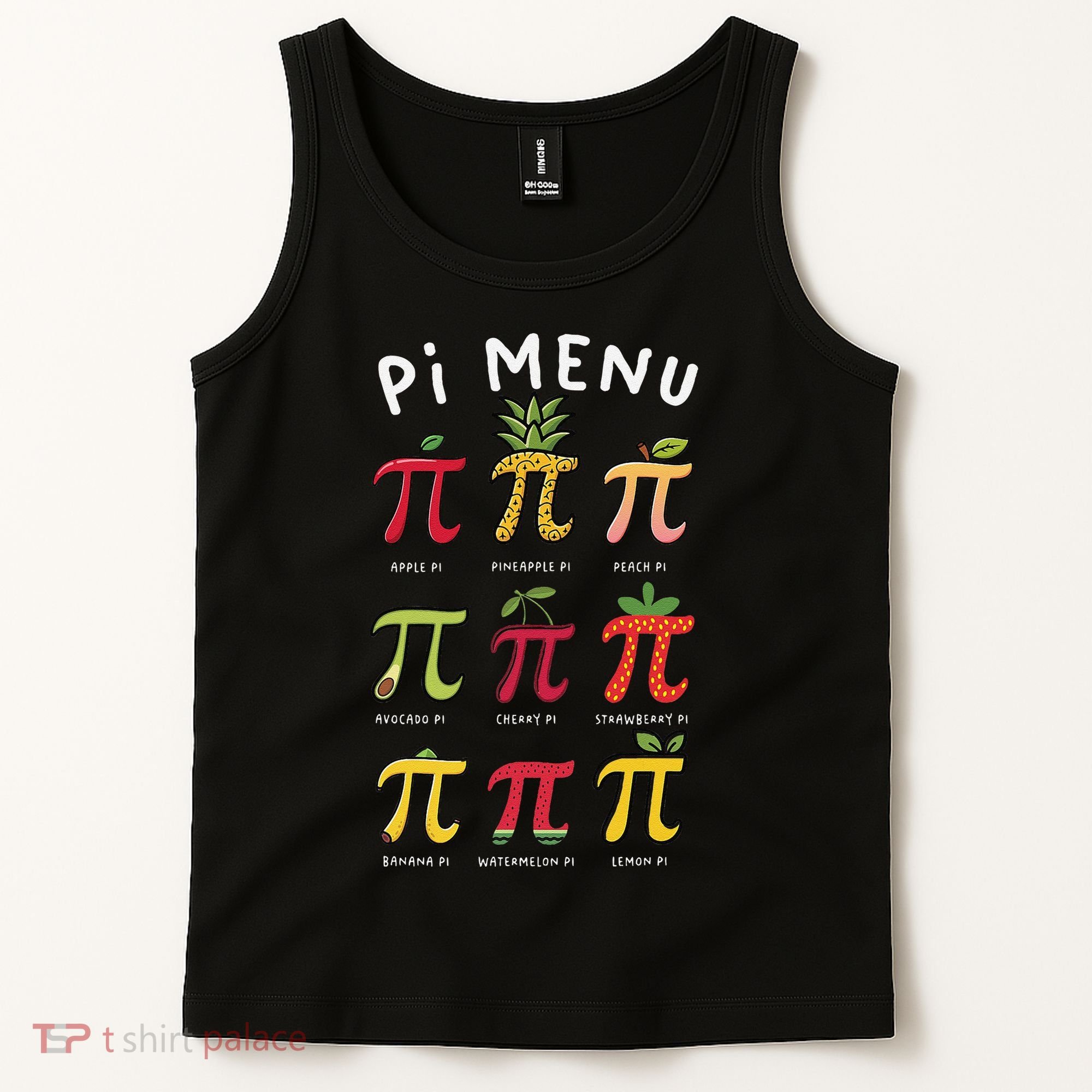 Pie Menu Funny Pi Day Pi 3 Tank Top