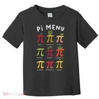 Pie Menu Funny Pi Day Pi 3 Toddler T-Shirt thumb 0
