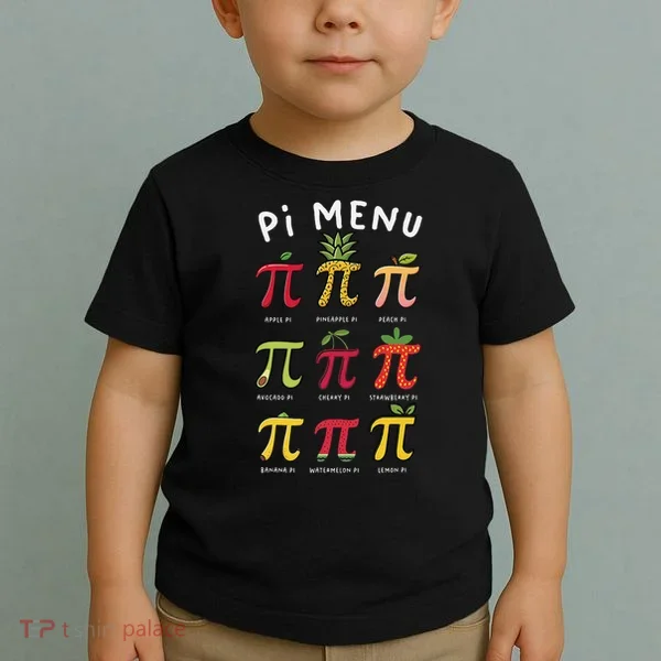 Pie Menu Funny Pi Day Pi 3 Toddler T-Shirt