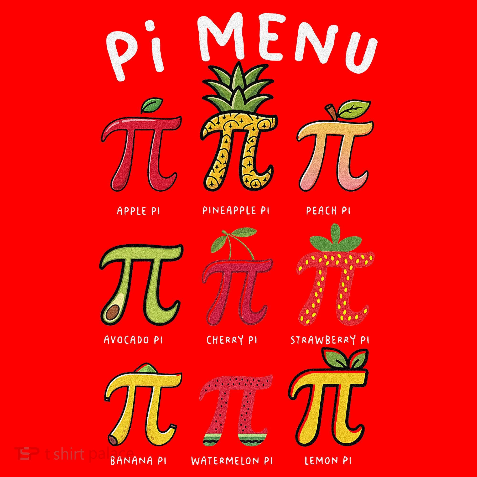 Pie Menu Funny Pi Day Pi 3 Santa Hat