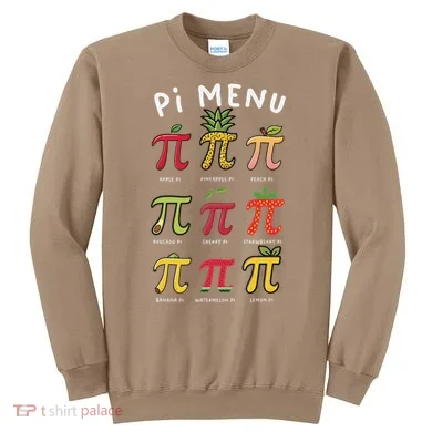 Pie Menu Funny Pi Day Pi 3 Sweatshirt