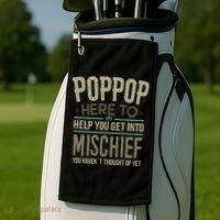 Poppop Mischief From Grandchildren Fathers Day Poppop Golf Towel thumb 2