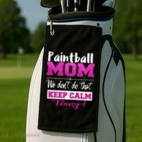 Paintball Mom Funny Mothers Day Gift Golf Towel thumb 2