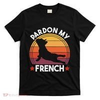 Pardon My French Bulldog Funny Dog Pun Frenchie Dog Lover T-Shirt thumb 0