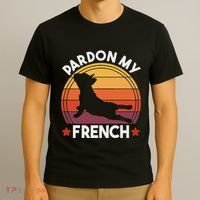 Pardon My French Bulldog Funny Dog Pun Frenchie Dog Lover T-Shirt thumb 3