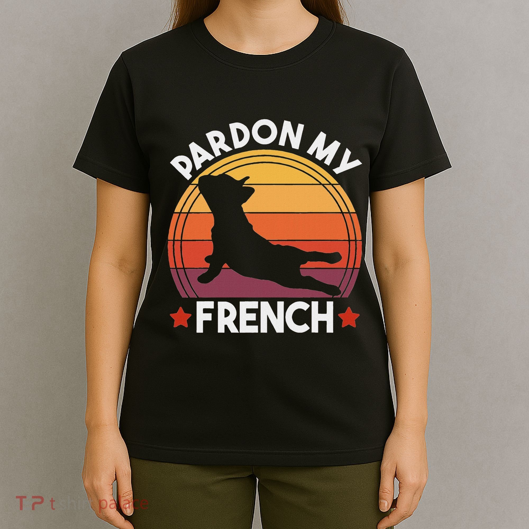 Pardon My French Bulldog Funny Dog Pun Frenchie Dog Lover T-Shirt