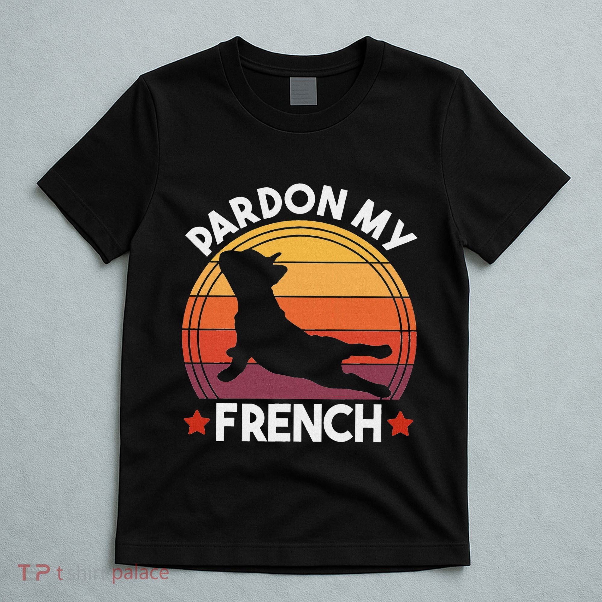 Pardon My French Bulldog Funny Dog Pun Frenchie Dog Lover T-Shirt