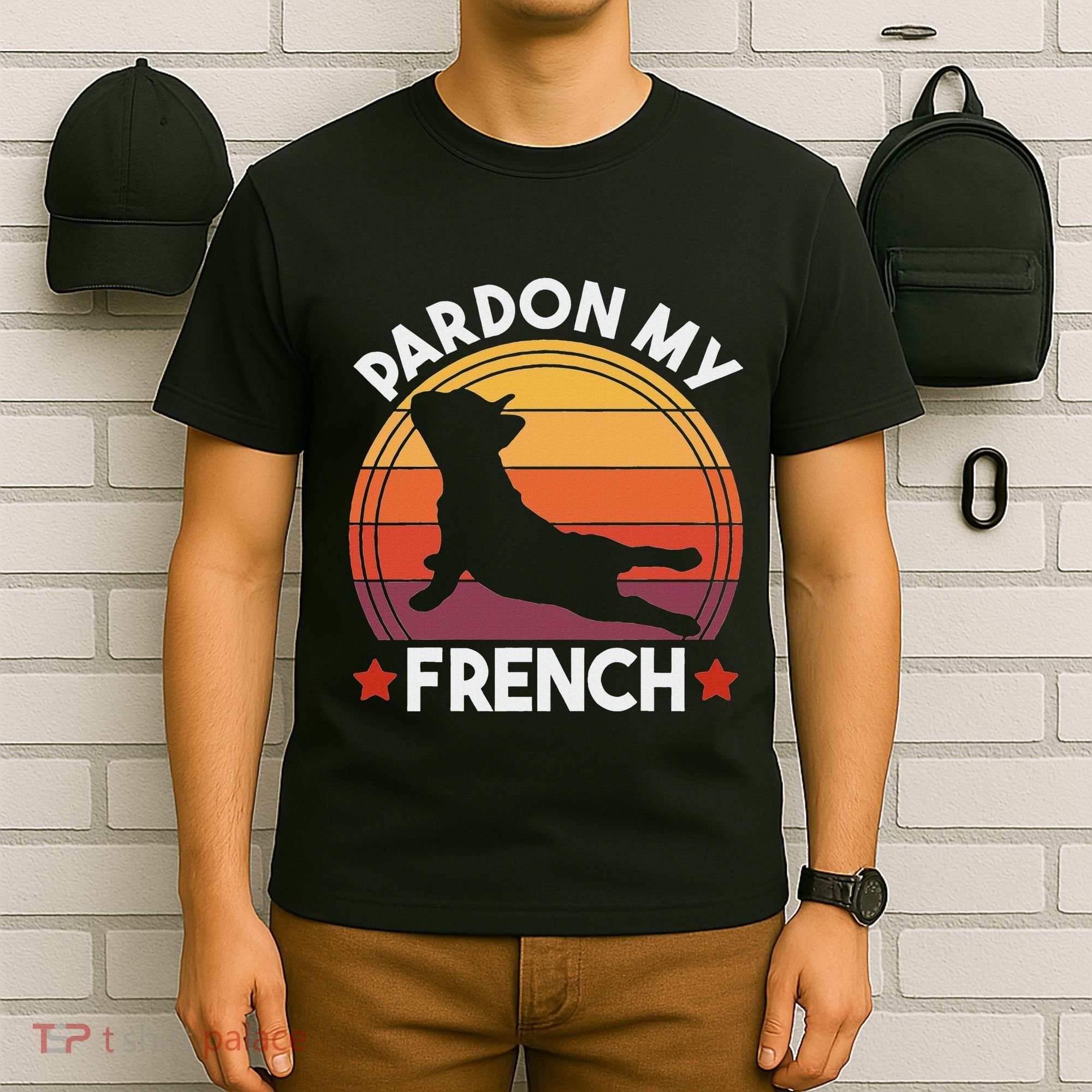 Pardon My French Bulldog Funny Dog Pun Frenchie Dog Lover T-Shirt