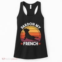 Pardon My French Bulldog Funny Dog Pun Frenchie Dog Lover Women's Tank Top thumb 0