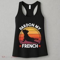 Pardon My French Bulldog Funny Dog Pun Frenchie Dog Lover Women's Tank Top thumb 3