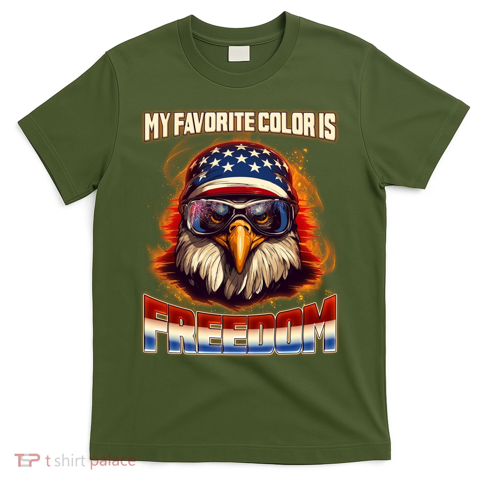 Patriotic My Favorite Color Is Freedom American Eagle T-Shirt