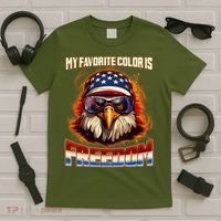 Patriotic My Favorite Color Is Freedom American Eagle T-Shirt thumb 5