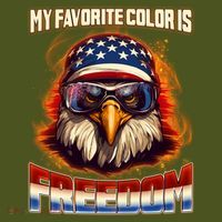 Patriotic My Favorite Color Is Freedom American Eagle T-Shirt thumb 7