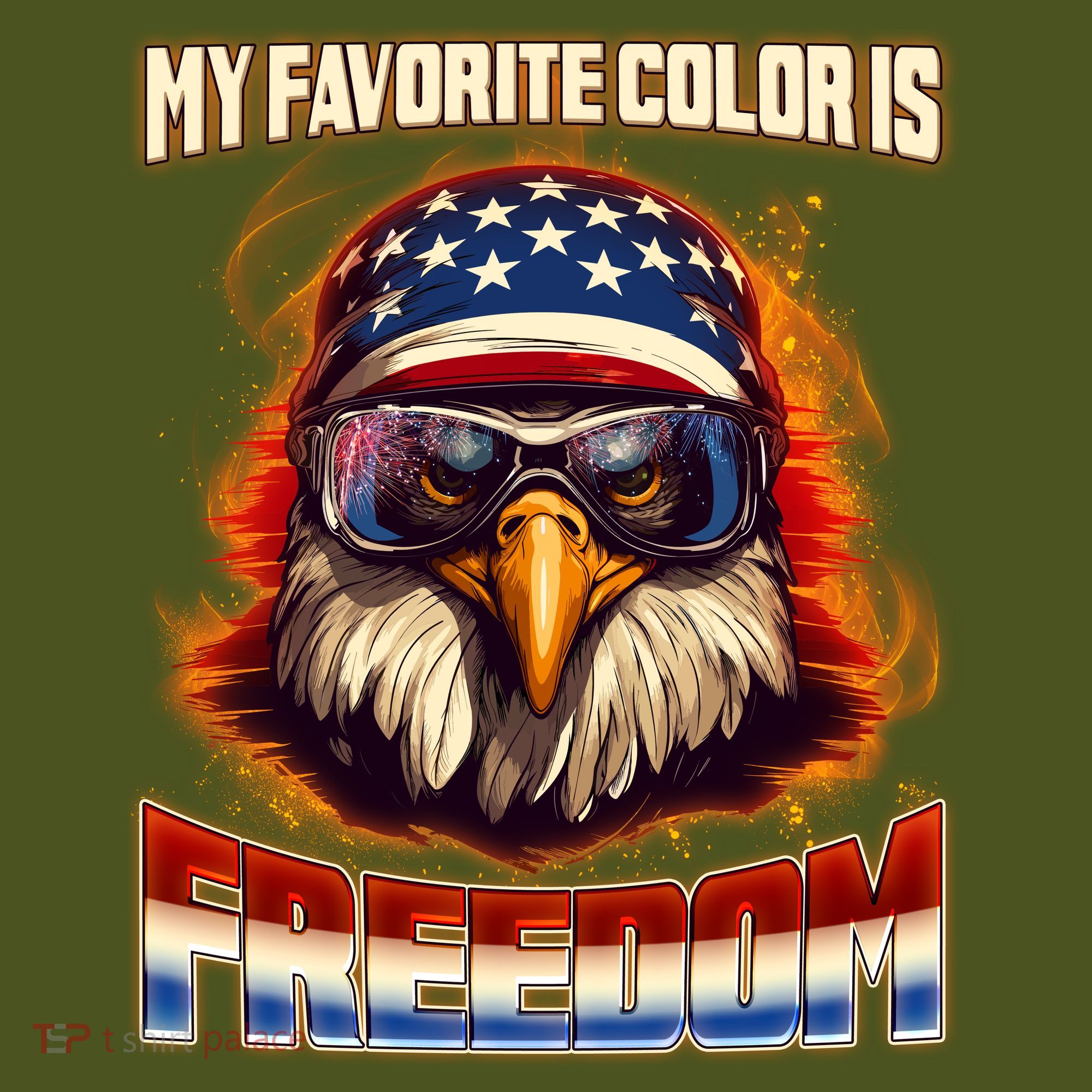 Patriotic My Favorite Color Is Freedom American Eagle T-Shirt