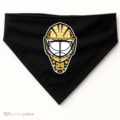 Penguins Marcandré Fleury Number 29 Flower Mask USA-Made Doggie Bandana