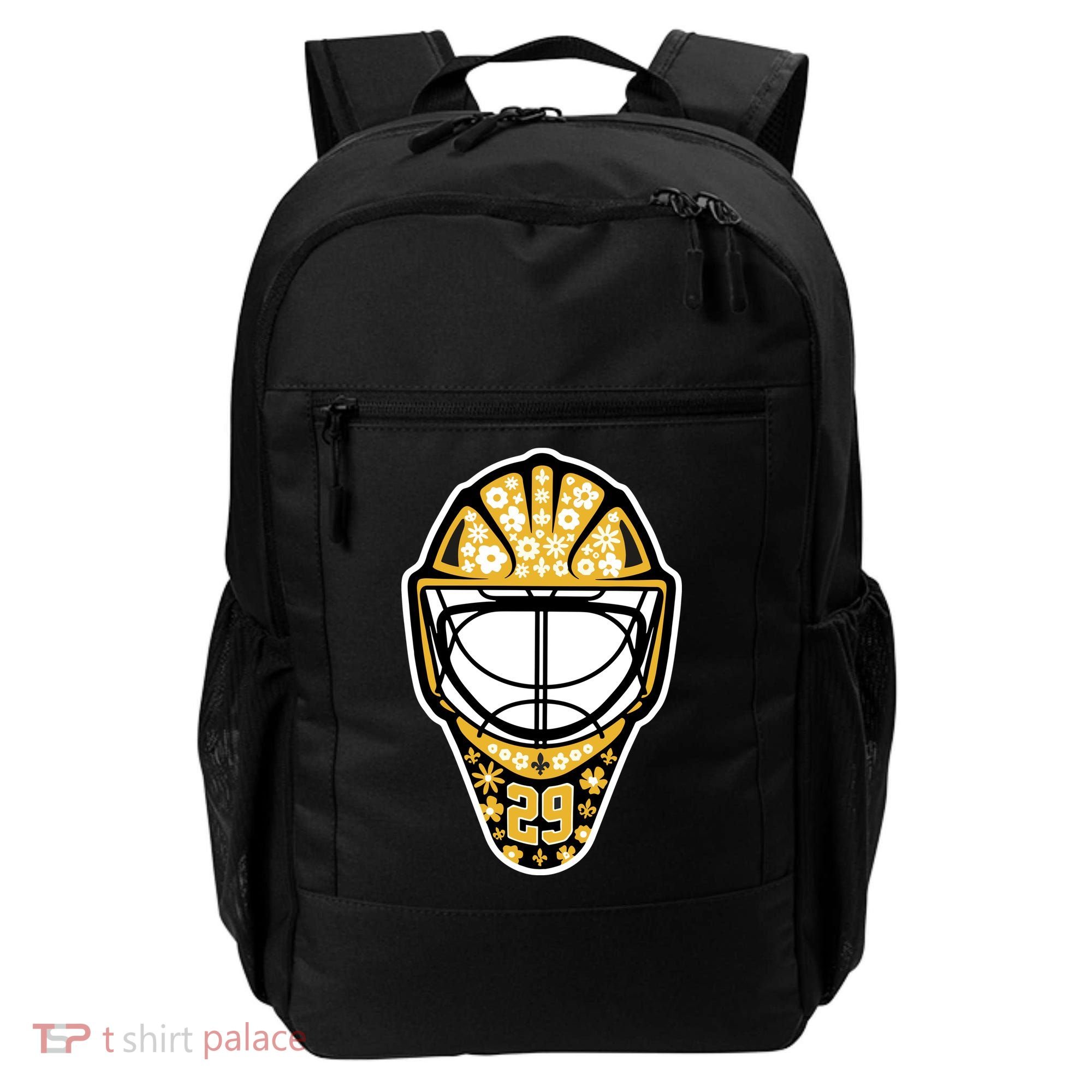 Penguins Marcandré Fleury Number 29 Flower Mask Backpack