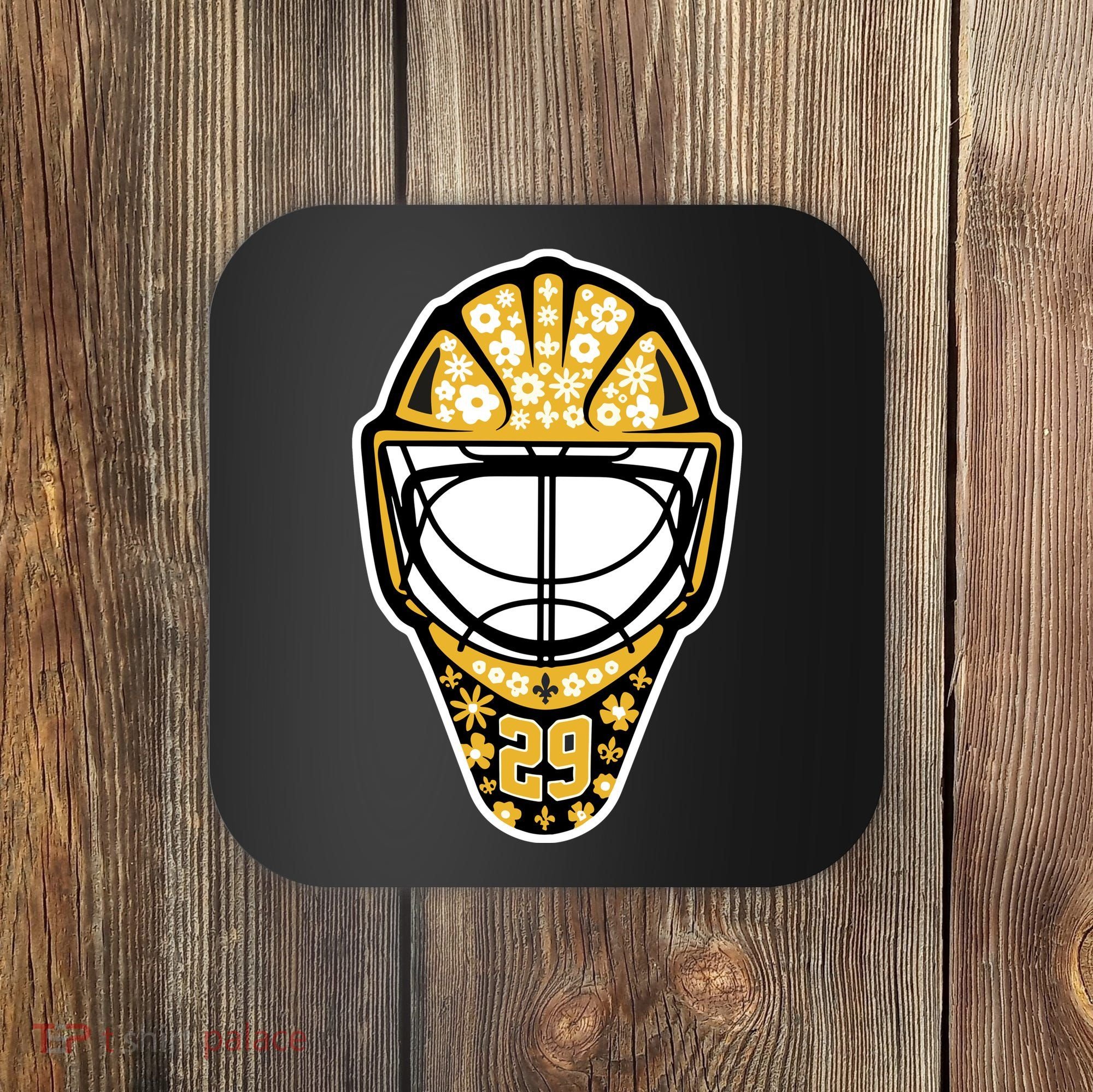 Penguins Marcandré Fleury Number 29 Flower Mask Coaster