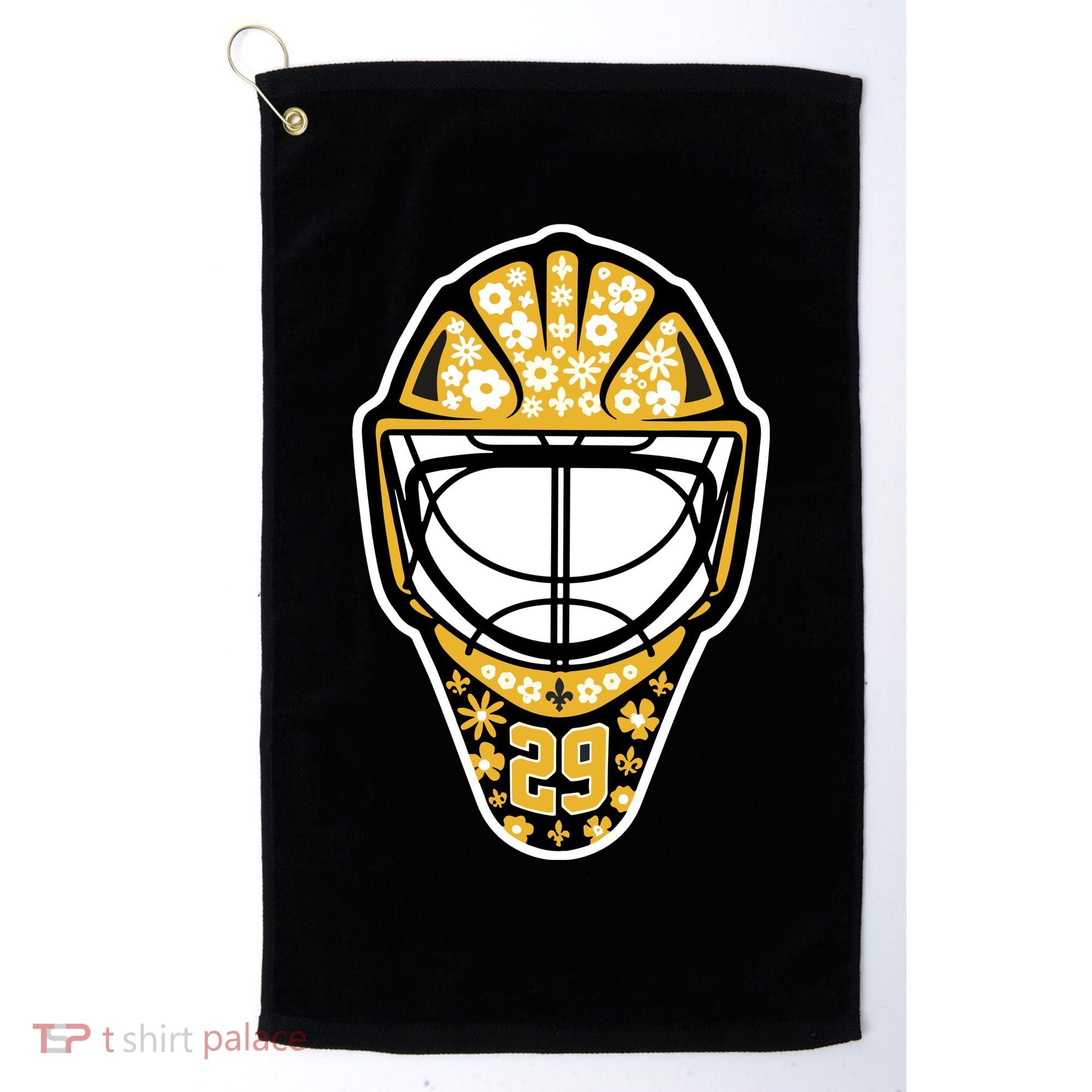 Penguins Marcandré Fleury Number 29 Flower Mask Golf Towel